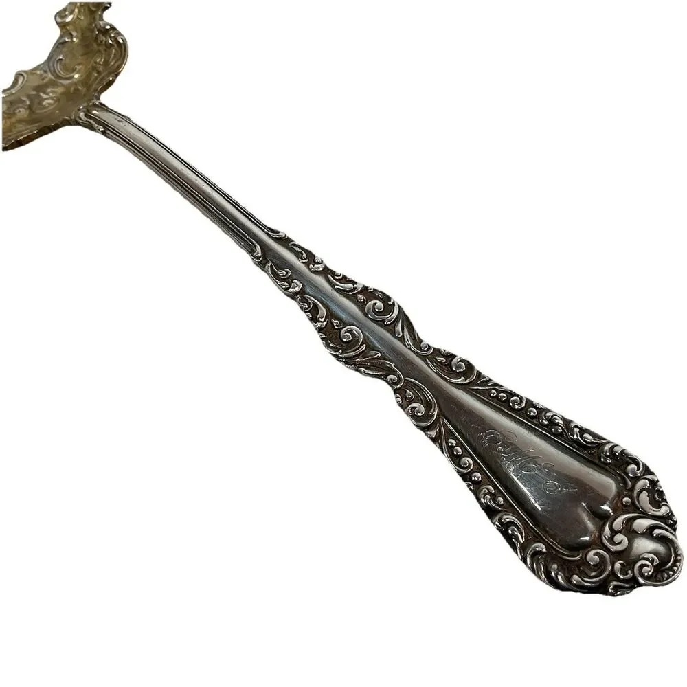 Rogers Serving Spoon PLYMOUTH Silverplate 8 5/8” c1897 Monogram Casserole
